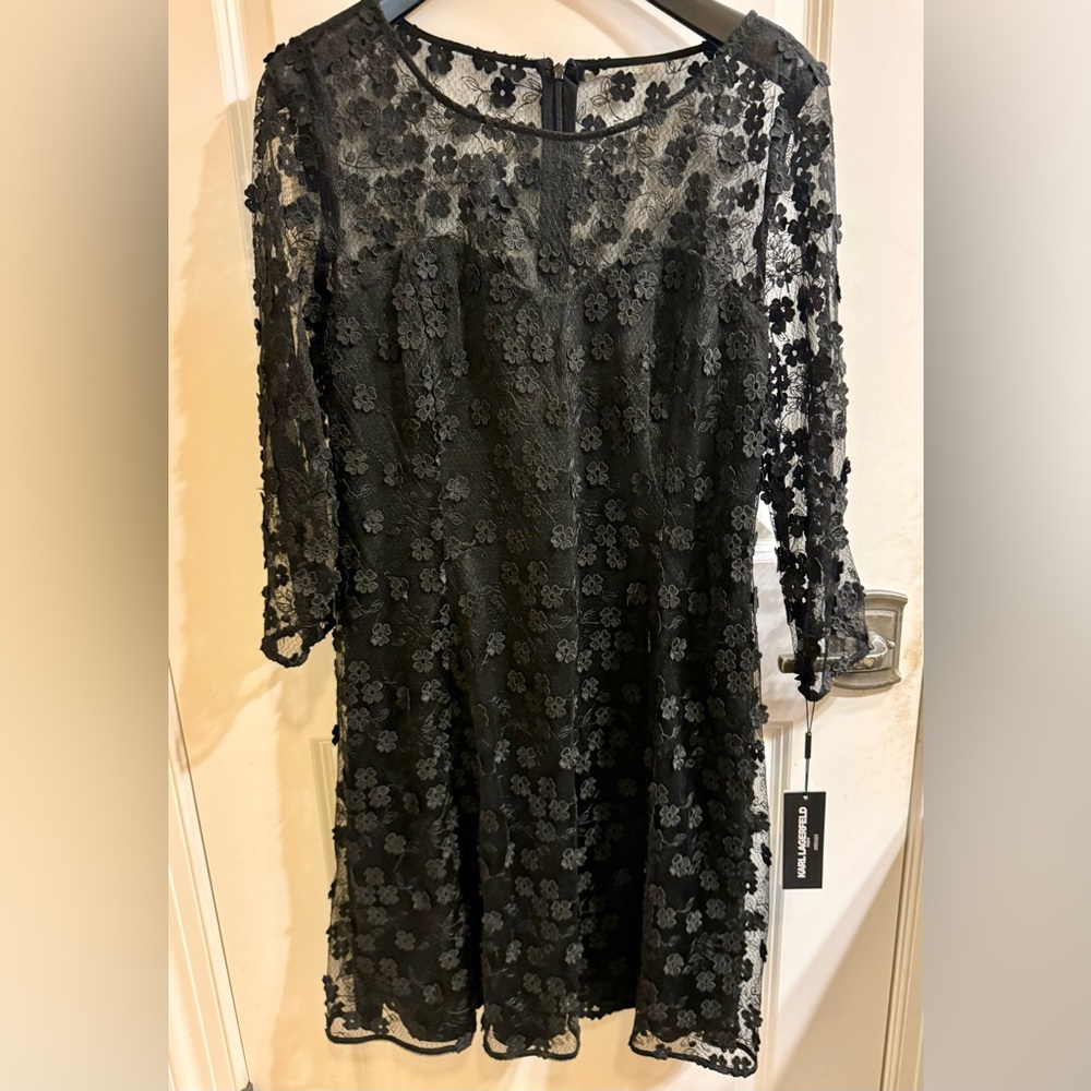 Karl Lagerfeld Paris black dress NWT!
